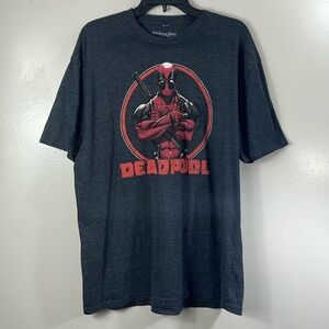 Marvel Deadpool Graphic Tee shirt men’s size XXL Gray Short Sleeves